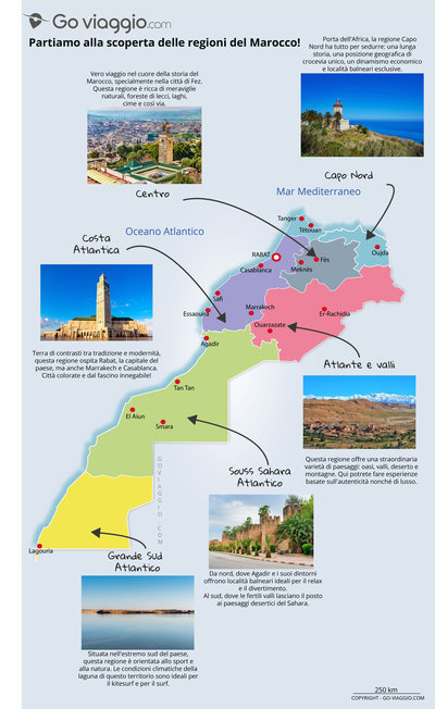 mappa Marocco regione