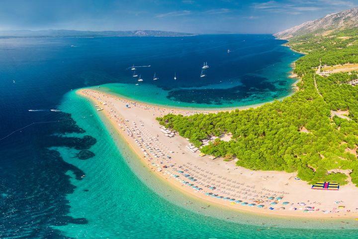 plage Spiaggia di Zlatni Rat, isola di Brač